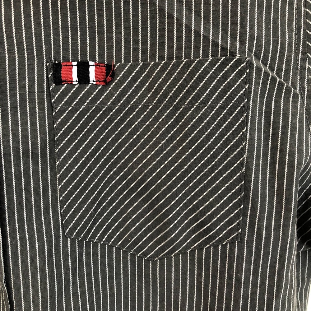 Boys' Black Striped Shirt with Dragon Design - Picture 4 of 7